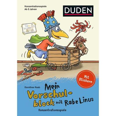 Mein Vorschulblock mit Rabe Linus -Konzentrationsspiele, Taschenbuch von Dorothee Raab, Duden ein Imprint von Cornelsen Verlag GmbH, 978-3-411-87236-7