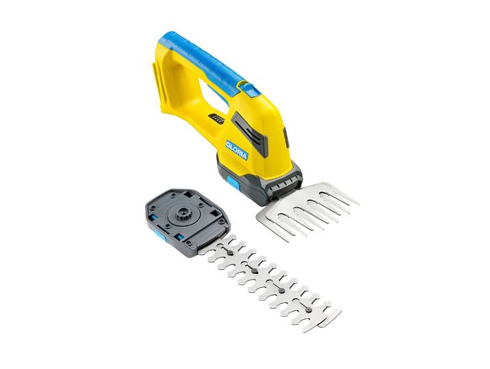 Gloria Finecut Compact 18V Gras-/Strauchschere, Gelb-Blau