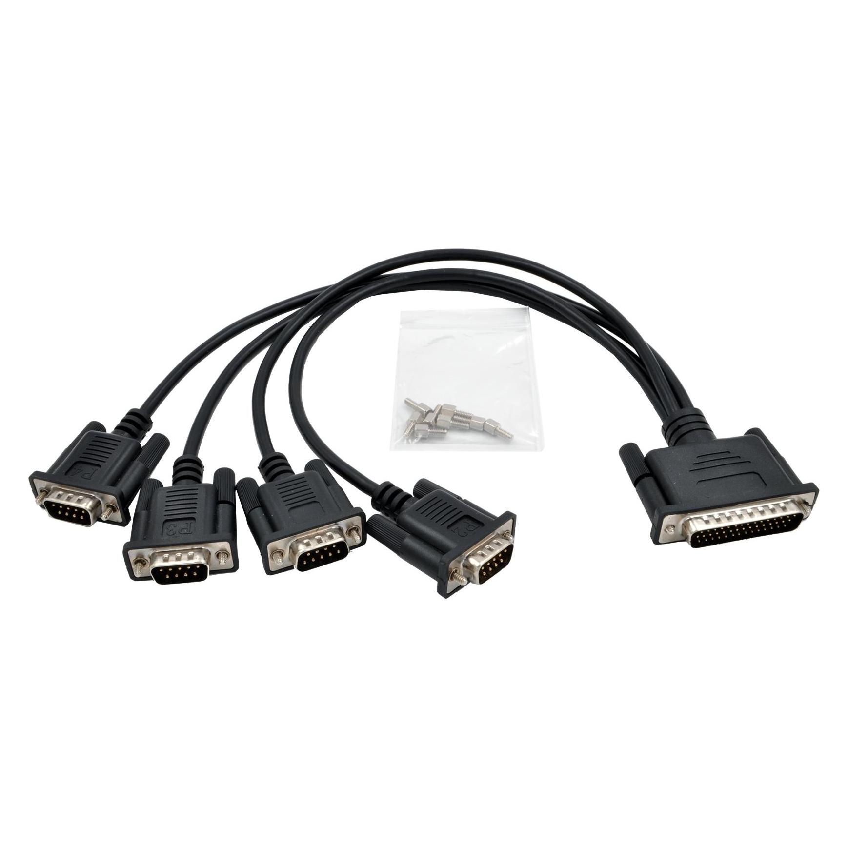 Exsys GmbH Octopus Kabel 4 x 9 Pin Stecker, Rändelschrauben (0.30 m, Industriekabel) (EX-OPTC44-9-SM)