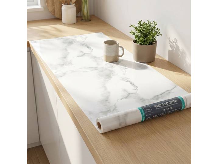 Klebefolie weisser Marmor, 45 x 200 cm