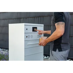 Paketkasten eQUBO mit 2 Paketkästen & 1 Briefkasten, myRENZbox
