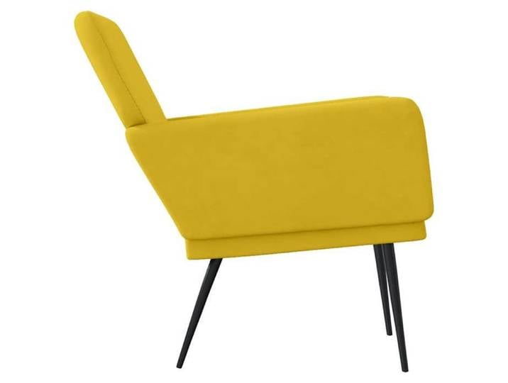Chaise simple - Jaune - Fauteuil SALON - Jaune 62x79x79 cm Velours F8671