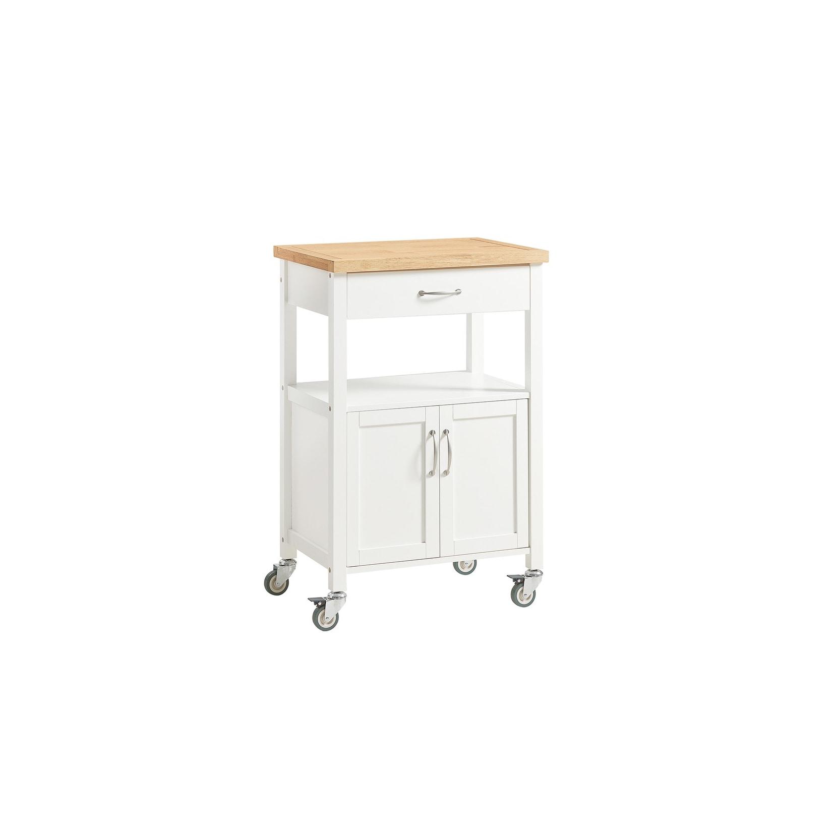 SoBuy Küchenwagen mit 1 Schublade Weiß 60x45x92cm Nordisch