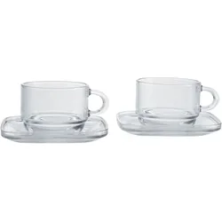 Cappuccino-Set AMERICANO (BHT 18x12x14 cm) - transparent - BHT 18x12x14 cm