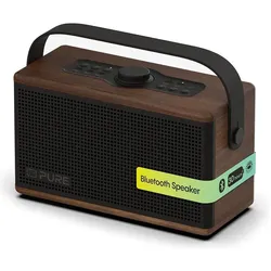 Pure Classic Aura (30 h), Bluetooth Lautsprecher, Schwarz, Braun