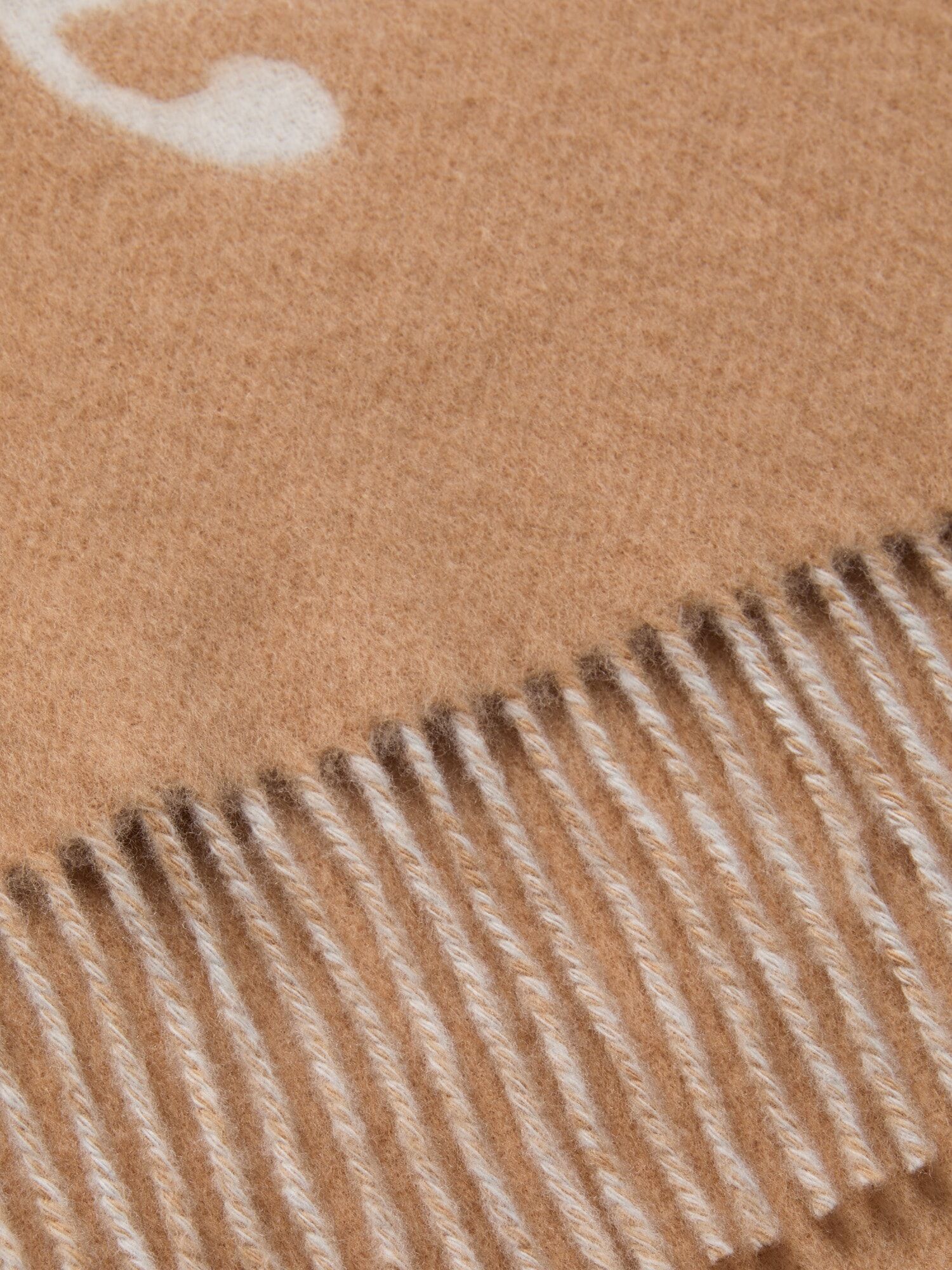 Wollschal CALVIN KLEIN JEANS "SCRIPTED LOGO BRUSHED WOOL SCARF", Damen, weiss (lily weiß, tan), Web, Wolle, unifarben, Modetücher Wollschal, Perfekt für den Alltag lily weiß, tan Einheitsgröße