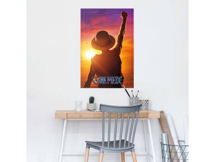 Poster REINDERS One Piece - Monkey D. Luffy , orange (farbe bild(er): orange), Bilder, B/H/T: 61cm x 91,5cm x 0,1cm, 1 Stk., Papier, Poster, Teenager Zimmer - Bilderdruckpapier - Film & Fernsehen - 61x91,5 cm, B:61cm H:91,5cm T:0,1cm
