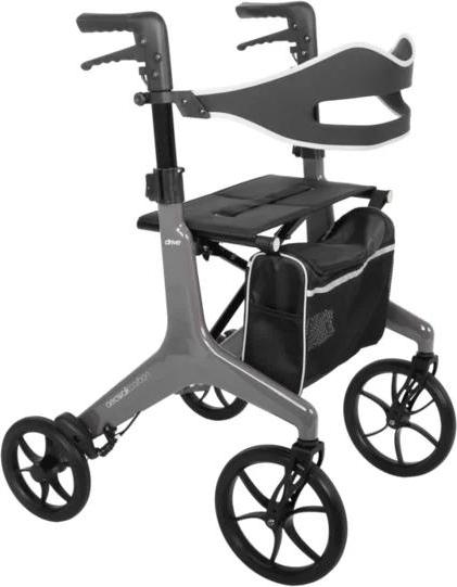 Drive AeroWalk Rollator - Carbon Leichtgewicht - Grau