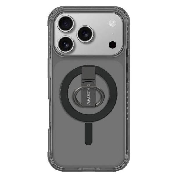 Amazingthing Titan Pro Grip Ring Set Hülle für iPhone 17 Pro, kompatibel mit MagSafe, Schwarz (Apple iPhone 17 Pro) (4896238100287)