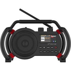 PerfectPro Baustellenradio NETBOX, DAB+, WIFI, FM, AUX, USB Ladefunktion, Bluetooth