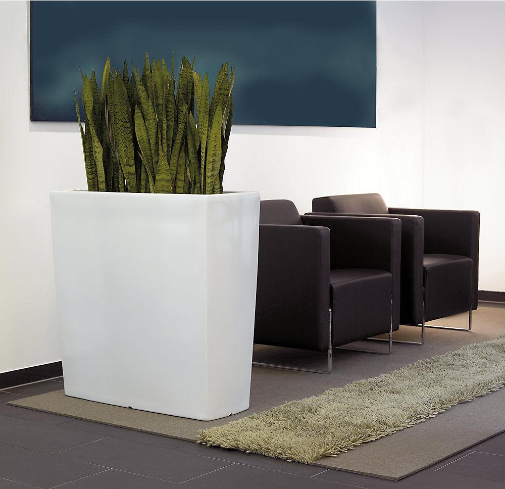 Pflanzbehälter, TREVIA 900K, HxBxT 900 x 900 x 390 mm, weiß DEGARDO