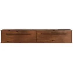 Idimex, TV Möbel, Lowboard TECCA 145 cm mit 2 Klappen aus Massivholz - Kastanie farben (145 x 33 x 26 cm)