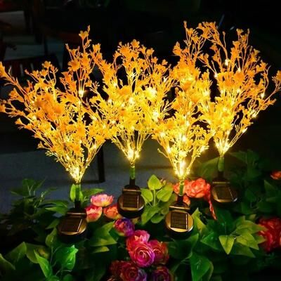 Inspired Finds 7 Head Solar Flower Stake Light Waterproof LED Garden Pathway Decor 7 Head Solar Flower Stake Light Waterproof LED Garden Pathway Decor
