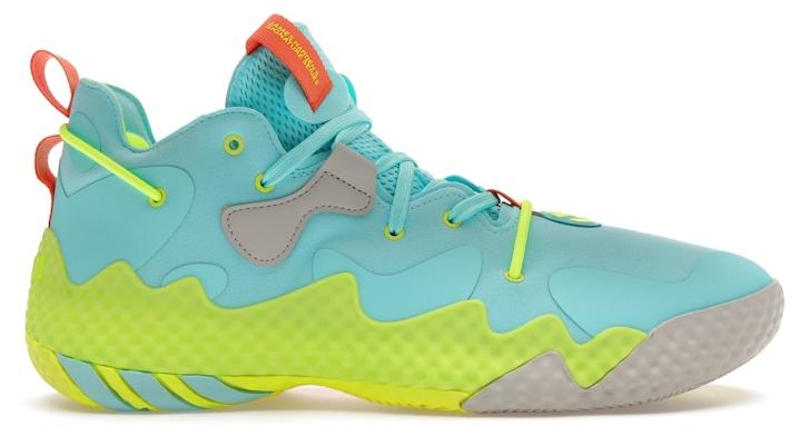 adidas Harden Vol. 6 Pulse Aqua Solar Yellow - EU 42 2/3