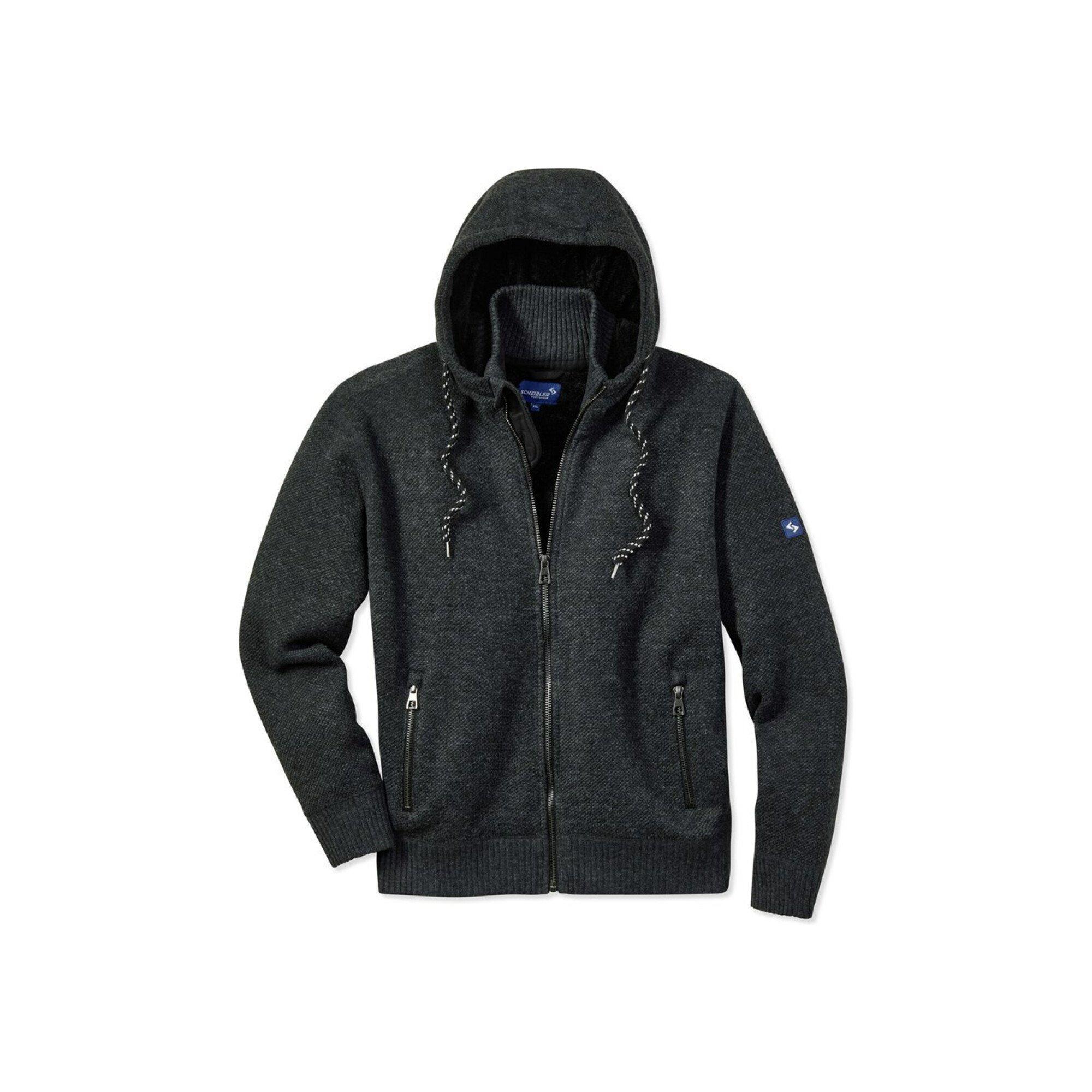 SCHEIBLER Strickjacke Schärding anthrazit/schwarz-meliert Gr. M