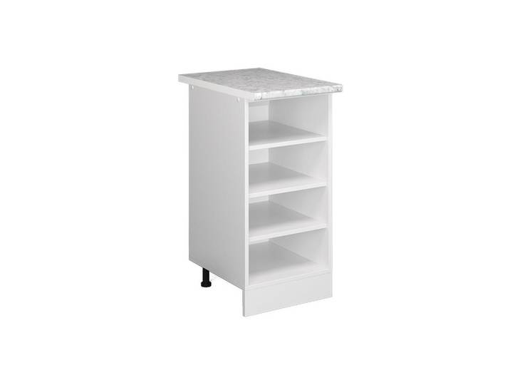 Vicco Regalunterschrank R-Line Weiß 40 cm mit offenen Regalen, mit Arbeitsplatte, Holzwerkstoff, Rechteckig, 40x81.6x60 cm, Waschküche, Mehrzweckschrank