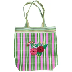 RICE Recycelte Tragetasche , Model 6, Blumenmuster
