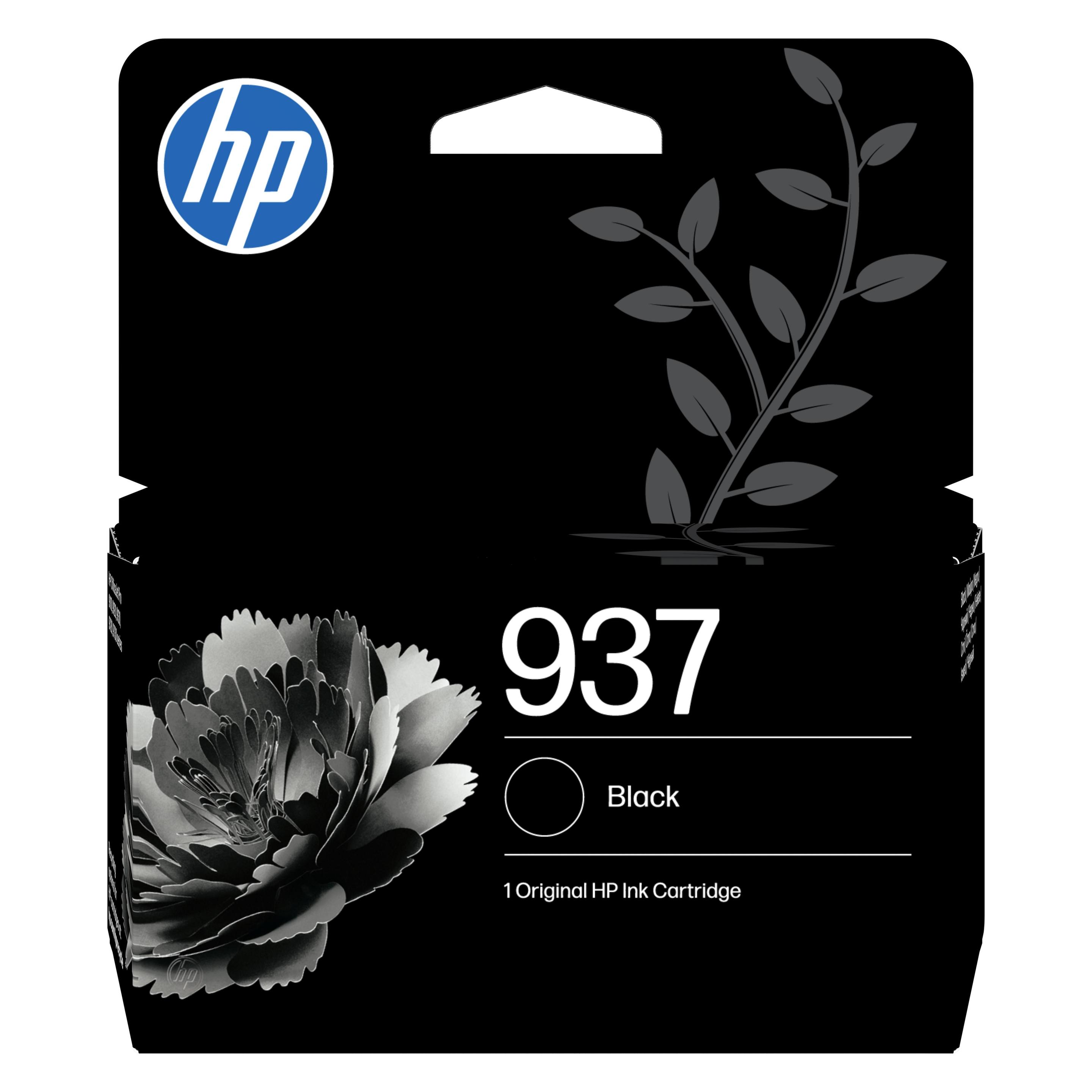 HP Hewlett-Packard 937 Black Original Ink Cartridge, 937 Black (BK) (4S6W5NE#30A)