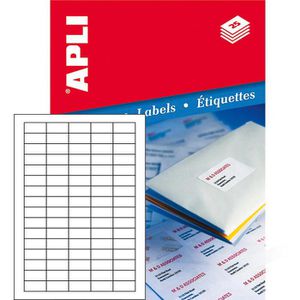 APLI 10199 Etiketten weiß 35,6 x 16,9mm 25 Blatt, 2000 Stück