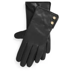 Lauren Ralph Lauren für Damen. 454833083001 Schwarze Lederhandschuhe (S), Lässig