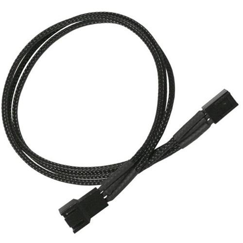 Nanoxia 30 cm schwarzes Verlängerungskabel für 3-Pin Molex (NX3PV3E)