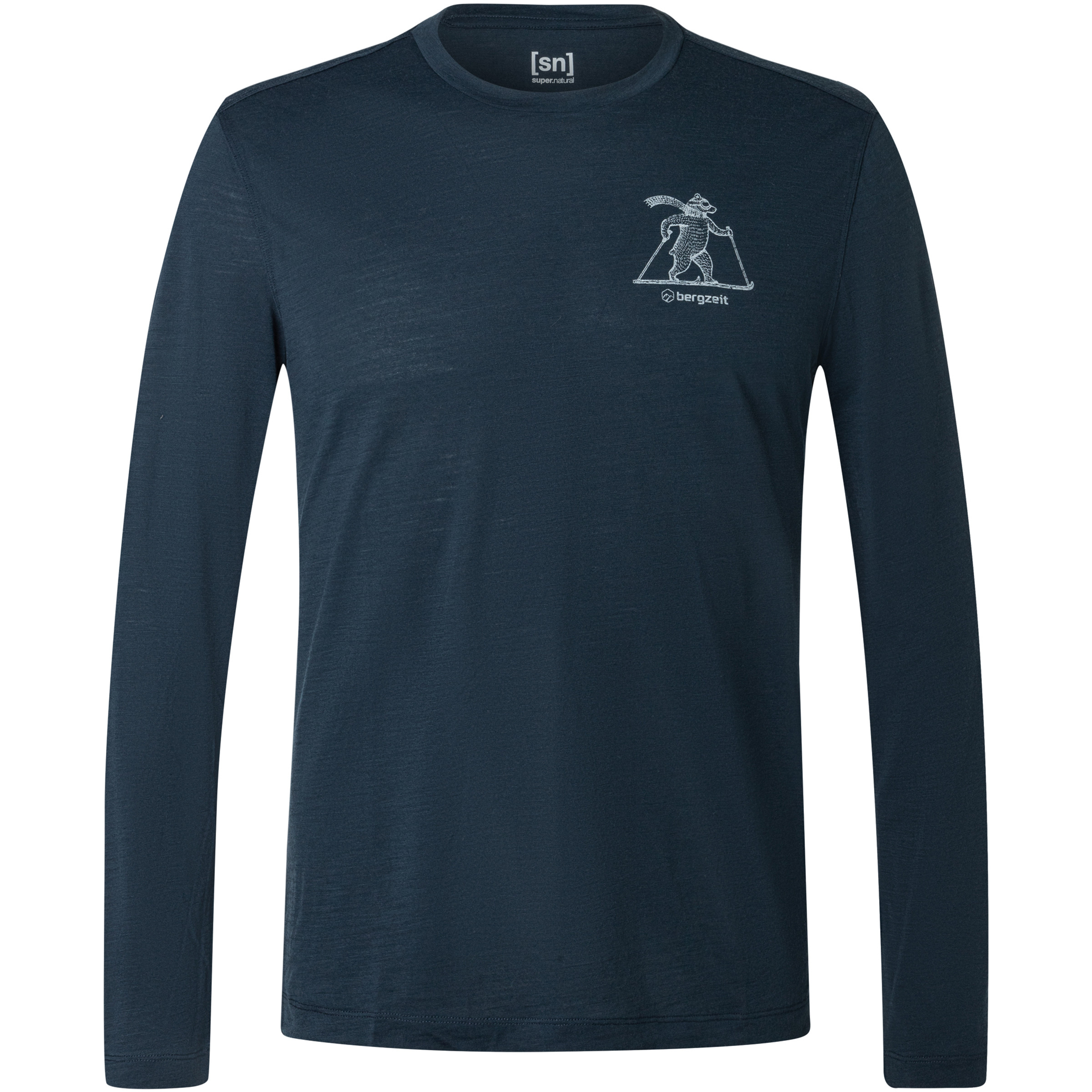 Super.Natural Bergzeit On My Way Herren Longsleeves blau Größe XXL Trekking Hautfreundlich Merinowolle