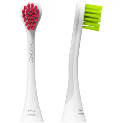 Bunte Bürstenköpfe sensitive für Hydrosonic, magenta/grün, 2 Stk.