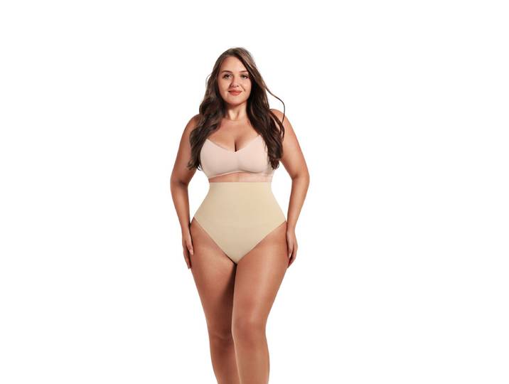 Feelingirl Culottes sans coutures, effet instantané, sculptantes, taille basse, teinte peau, 3XL/4XL
