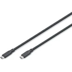 DIGITUS USB Silikon Verbindungskabel, USB-C - USB-C 0,5 m, USB4 Version 2.0, 80G, 240W,16K, schwarz