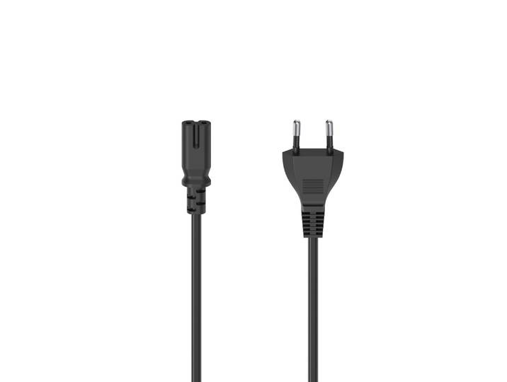 Netzkabel HAMA Netzkabel mit Eurostecker, 2 Pin Stecker, Doppelnut C7, 1,5 m, Schwarz , schwarz, B:4,5cm H:12cm T:2,5cm, Kabel, Netzkabel