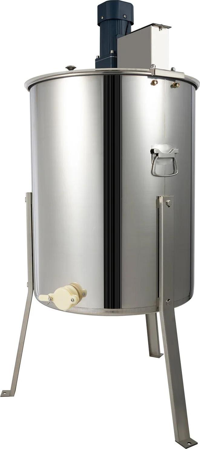 Honigschleuder - Elektrische 4-Waben - Edelstahl - Drehzahl 270 U/min - Kapazität 10 kg - Silber