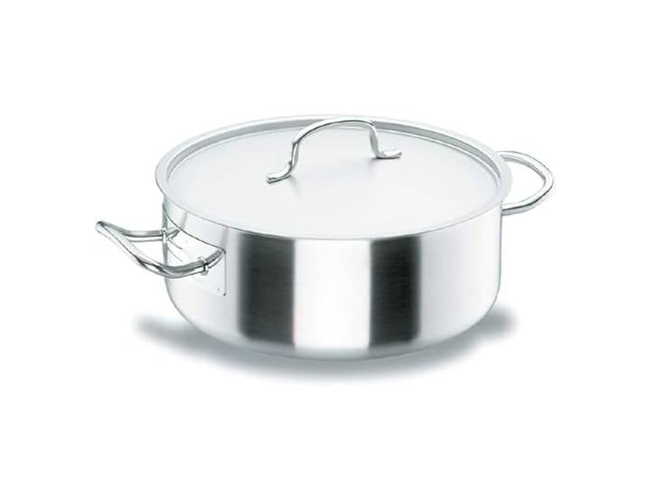 Lacor 50045 Bratentopf mit Deckel 45 cm Aus lebensmittelechtem Edelstahl gefertigt; hohe Korrosionsbeständigkeit und Haltbarkeit im täglichen Gebrauch