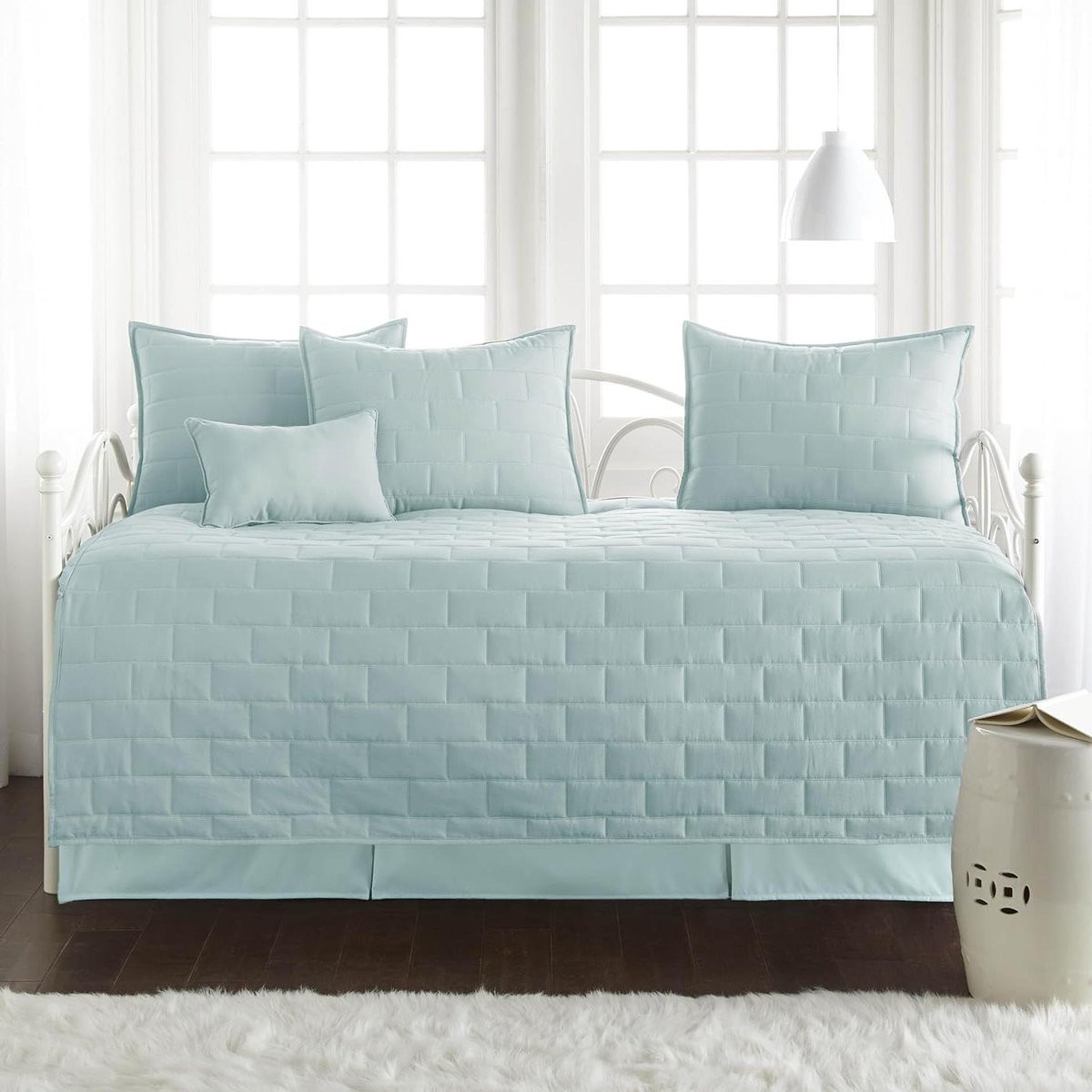 Blauw Hypoallergeen Daybed Cover Set Twin voor Slaapkamer Decoratie
