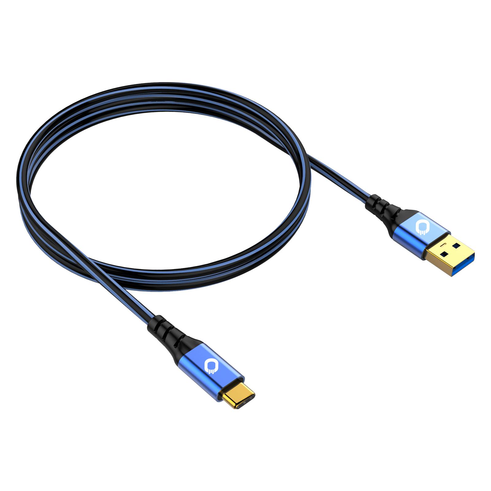 Oehlbach USB 3.2 Gen 1 (USB 3.0) Anschlusskabel (1x Stecker A 1x C Stecker) 3.00 m vergoldete Steckkontakt (3 m, USB 3.2 Gen 1, 10 W) (9328)