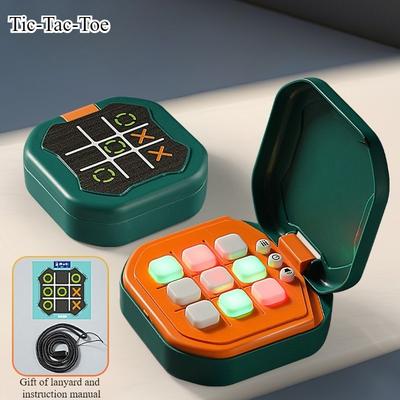 Perfect Picks Market Multifunction Electronic Tic Tac Toe Board Game With Chess Puzzle Portable Set green
