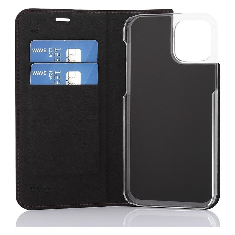 Wave BookCase suojakotelo, iPhone 12 / 12 Pro, Smoky Sangria (Apple iPhone 12, Apple iPhone 12 Pro) (WAVE-BC-AP-IP12P-SM)