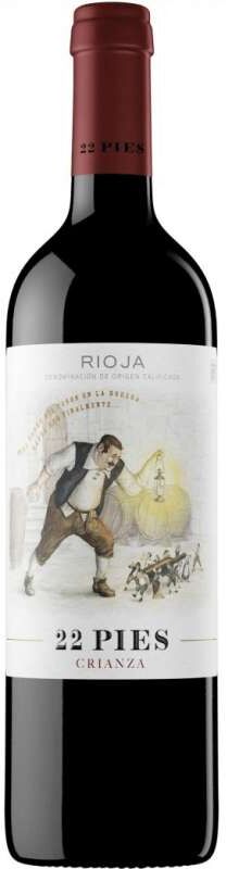 Vino 22 Pies Crianza 2022 de Locos del Vino - Crianza española de 75 cl, 14% vol.