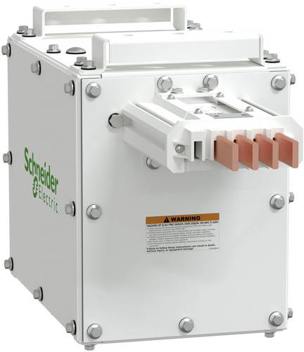 Schneider Electric ITSC400ES42BI0500E Endeinspeisekasten, I-Line Track, 400A, Kupfer, 3L+N+PE (PE Gehäuse), IP42, Rechtsmontage