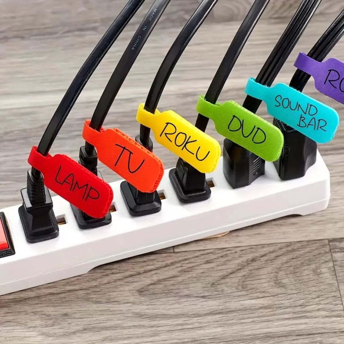 INF 8 Étiquettes de Câbles Inscriptibles - Étiquettes de Câbles en Nylon Auto-Adhésives pour l'Identification et la Gestion des