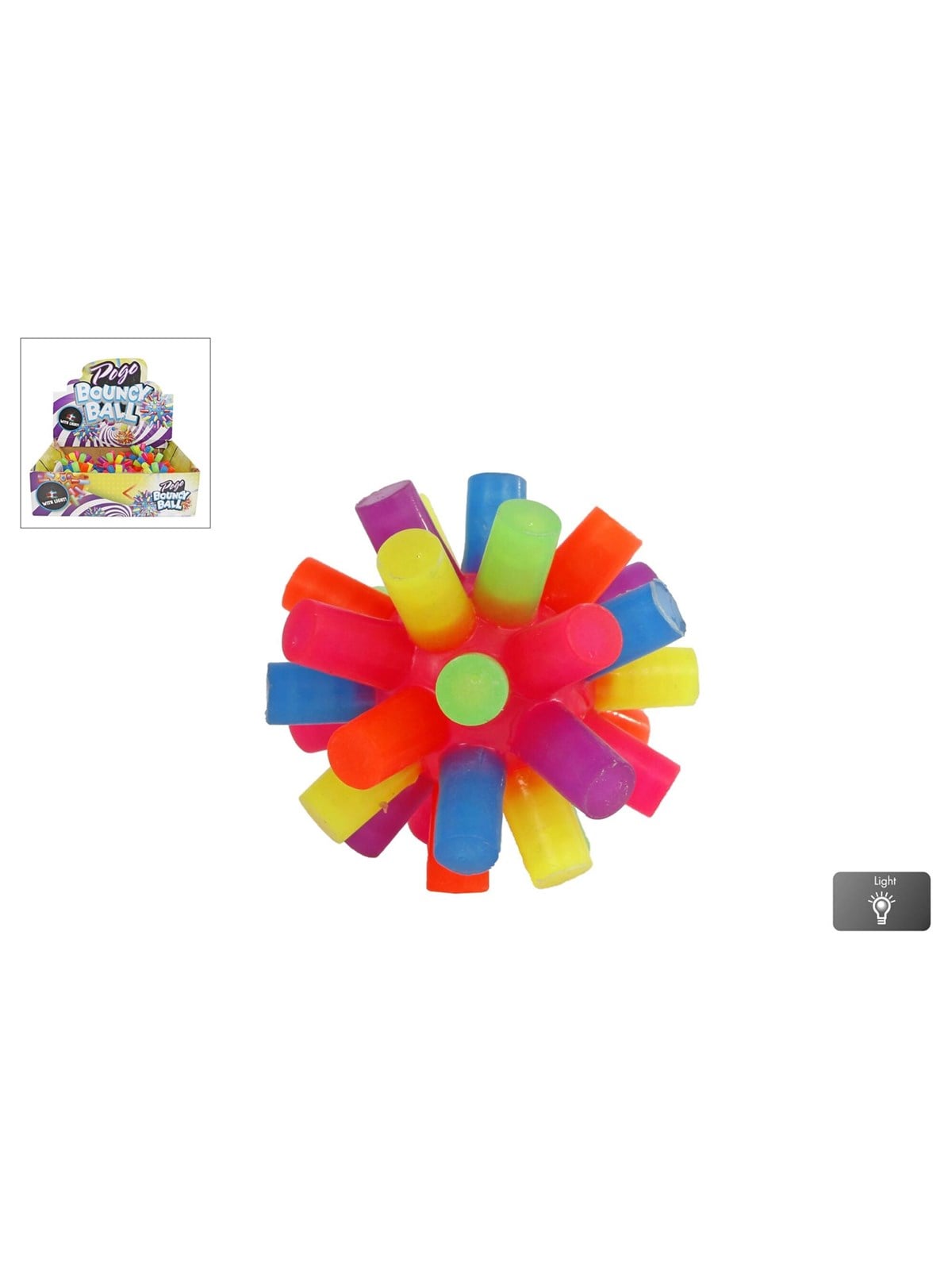 Pocket Money Pogo Bouncy Ball With Light 8 cm