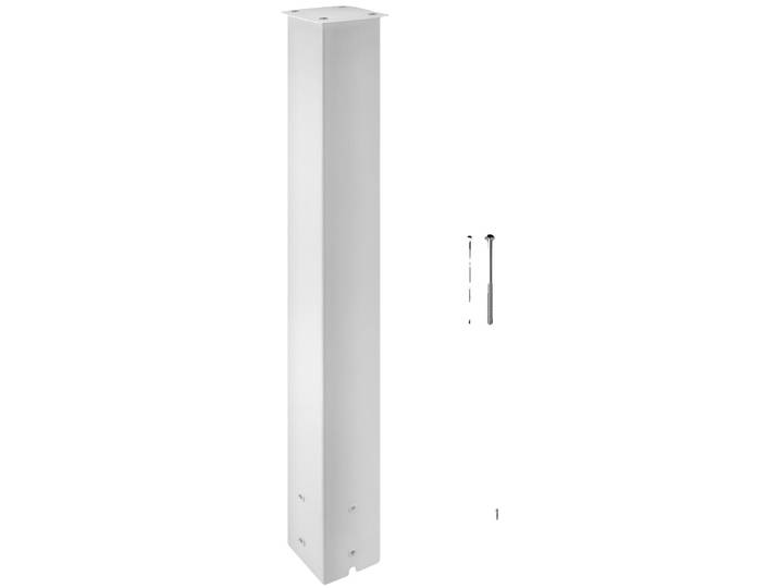 Poteau pour boîte aux lettres VEVOR\, poteau pour boîte aux lettres de 43 pouces de haut\, kit de poteau pour boîte aux lettres blanc à revêtement par poudre\, poteau en acier Q235\, poteau monté en surface pour les bords de trottoir et de route\, poteau universel pour boîte aux lettres
