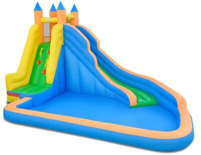 Costway Inflatable Mighty Bounce House Jumper with Water Slide without Blower