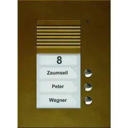 TCS PUK03/1-EB PUK TCS:BUS Audio Außenstation 3T 1Sp UP bronze PUK031EB
