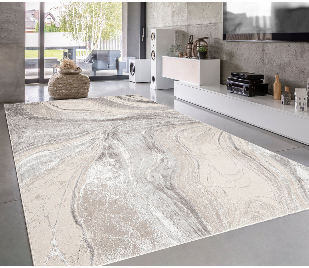 Quality & Style Rectangle Area Rug Beige Rectangle 120 x 170 cm