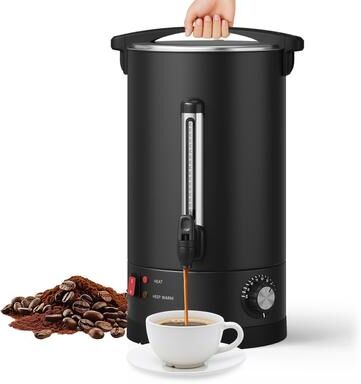 Garvee Coffee Urn, Large Capacity Hot Coffee Dispenser, Double Wall Commerical Coffee Maker for Buffet Catering
