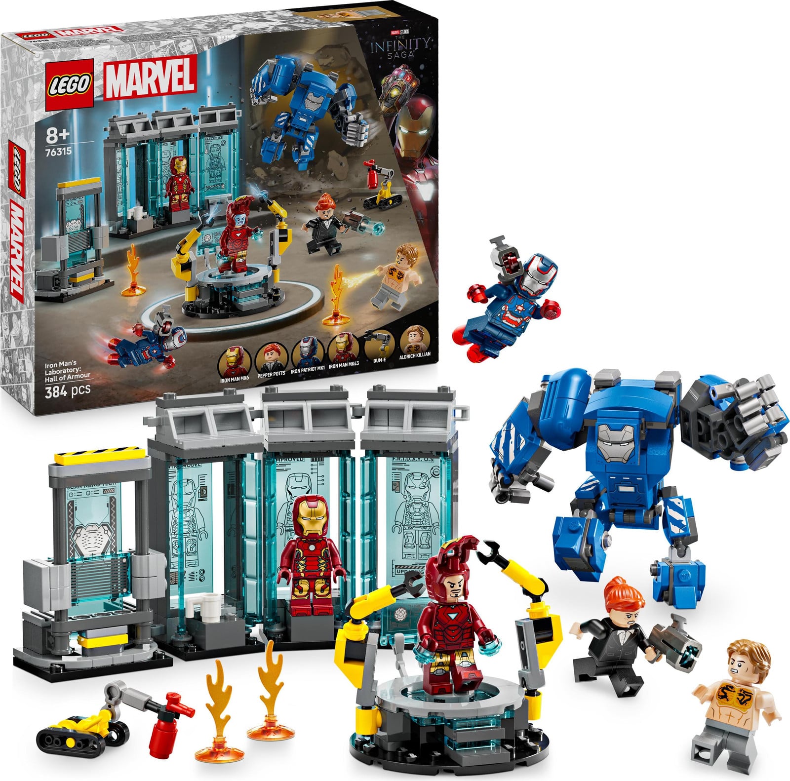 LEGO Marvel Iron Mans laboratorium met wapenruimte 76315