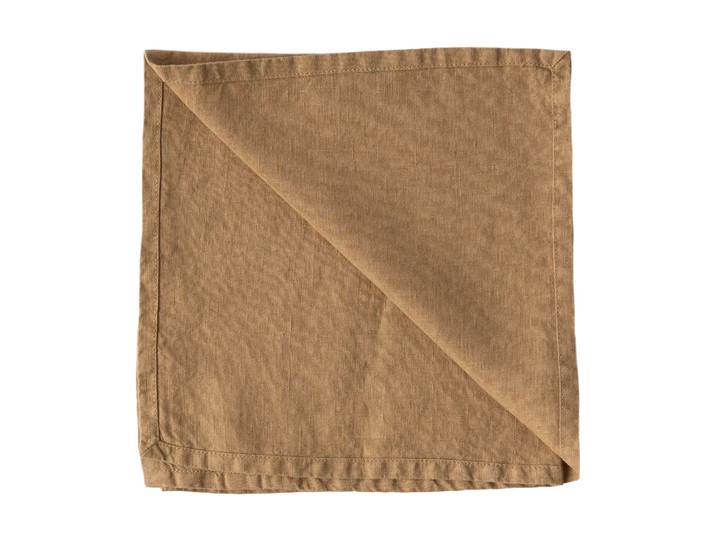 Tell Me More Serviette Washed linen Noisette