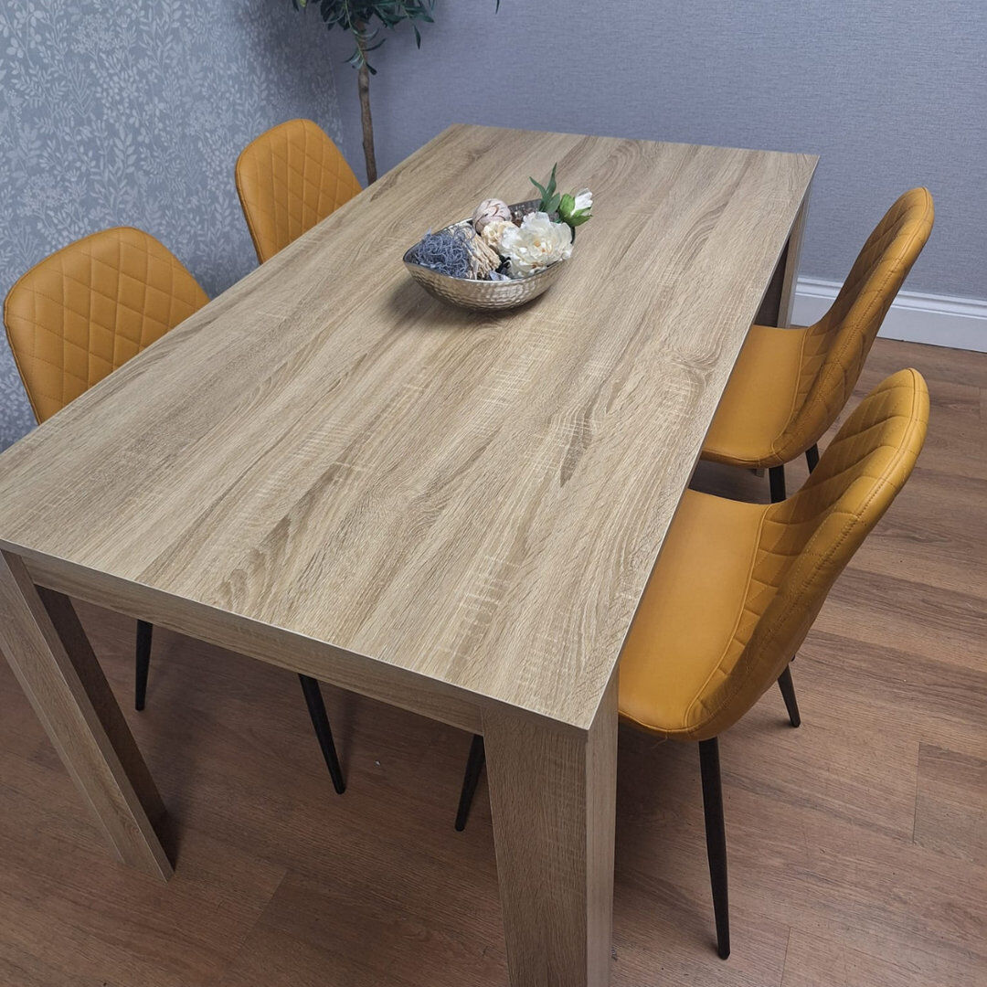 KOSY KOALA Liya 4 -Person Dining Set Mustard 4
