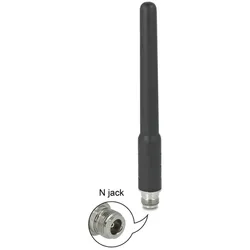 DeLOCK GSM, UMTS Antenne N Buchse 2 dBi 17,8 cm omnidirektional starr mit flexiblem Materialien outdoor schwarz