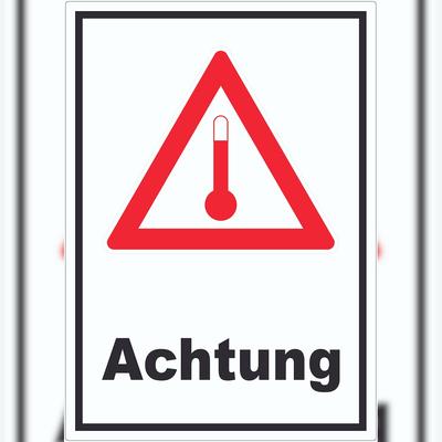 HB-Druck Aufkleber Gefahrgutklasse Hot Achtung Heiß A5 (148x210mm)